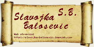 Slavojka Balošević vizit kartica